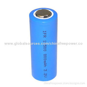 800mAh Single Cell Batteries, Lithium-iron Phosphate System, Safety/Long Lifespan